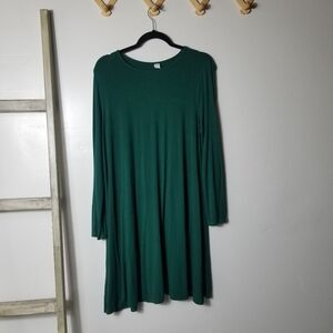 OLD NAVY WOMEN'S GREEN LONG SLEEVE DRESS SIZE LARGE